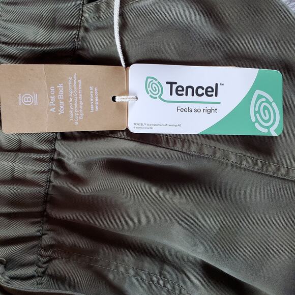 TenTree Womens XL Instow Casual Recycled Material Short Olive Night Green New - Picture 5 of 9